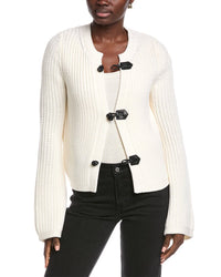 Rebecca Taylor Novelty Toggle Wool Cardigan
