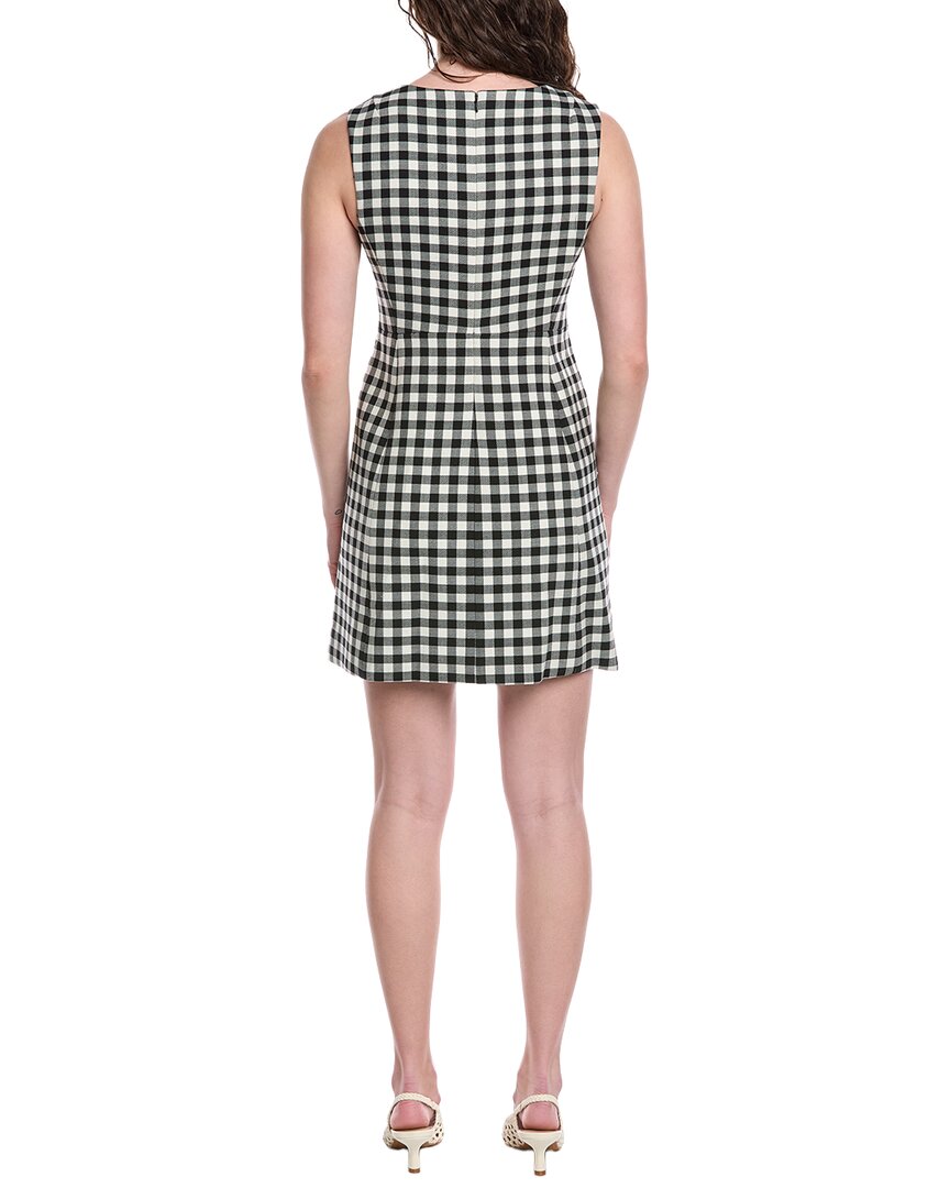 Rebecca Taylor Phillipa Check Button Front Wool-Blend Mini Dress