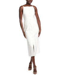 Rebecca Taylor Stretch Linen-Blend Midi Dress