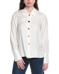 Rebecca Taylor Novelty Button Silk Shirt