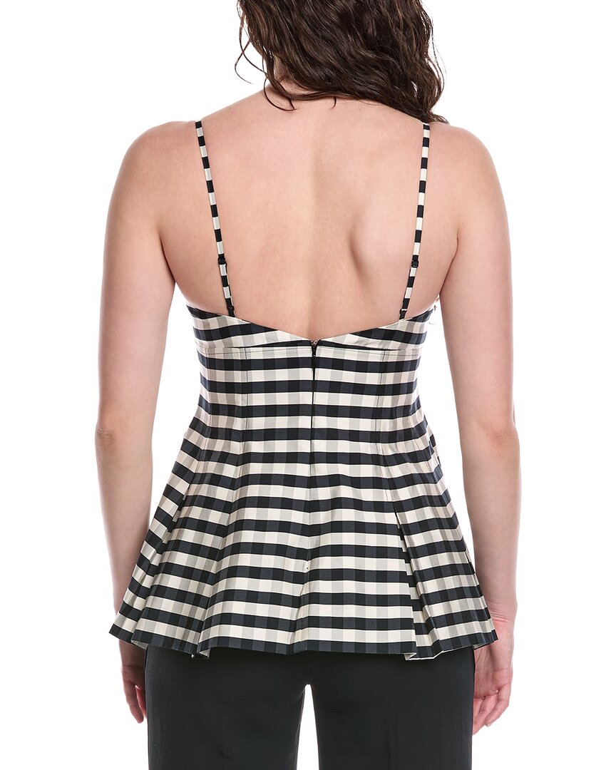 Rebecca Taylor Gingham Twill Camilla Embroidery Tank