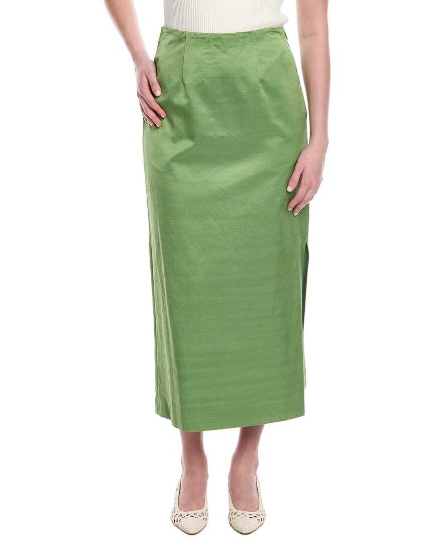 Rebecca Taylor Slub Sateen Pencil Skirt