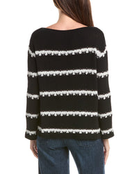 Lafayette 148 New York Lafayette 148 New York Stripe Cashmere & Silk-Blend Sweater