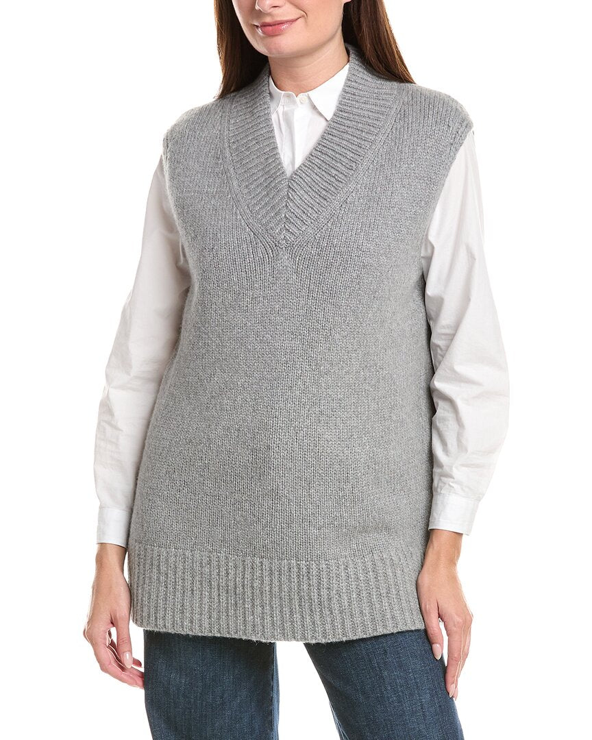 Lafayette 148 New York Lafayette 148 New York Chunky Wide Cashmere & Wool-Blend Sweater