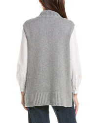 Lafayette 148 New York Lafayette 148 New York Chunky Wide Cashmere & Wool-Blend Sweater