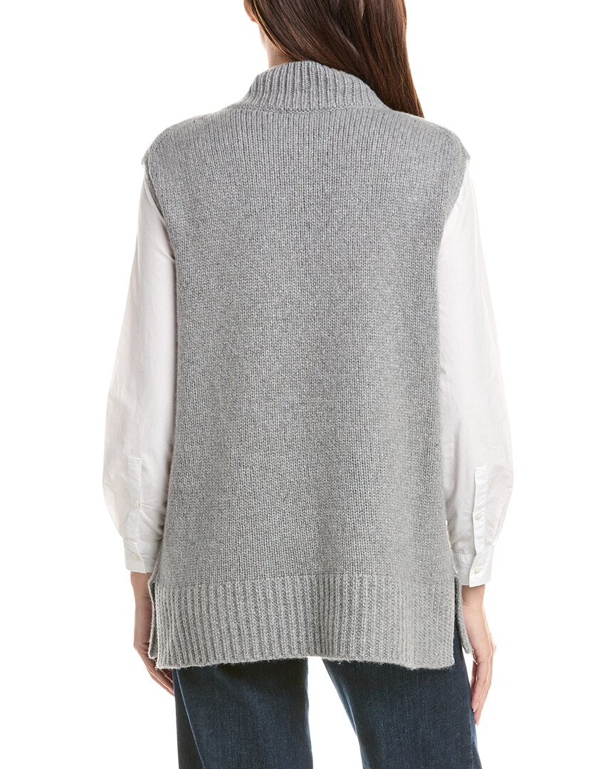 Lafayette 148 New York Lafayette 148 New York Chunky Wide Cashmere & Wool-Blend Sweater