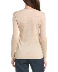 Lafayette 148 New York Lafayette 148 New York Stripe Cashmere Cardigan
