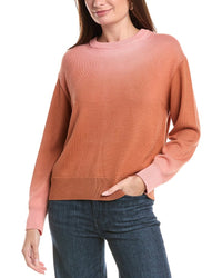 Lafayette 148 New York Lafayette 148 New York Ombre Crewneck Silk-Blend Sweater