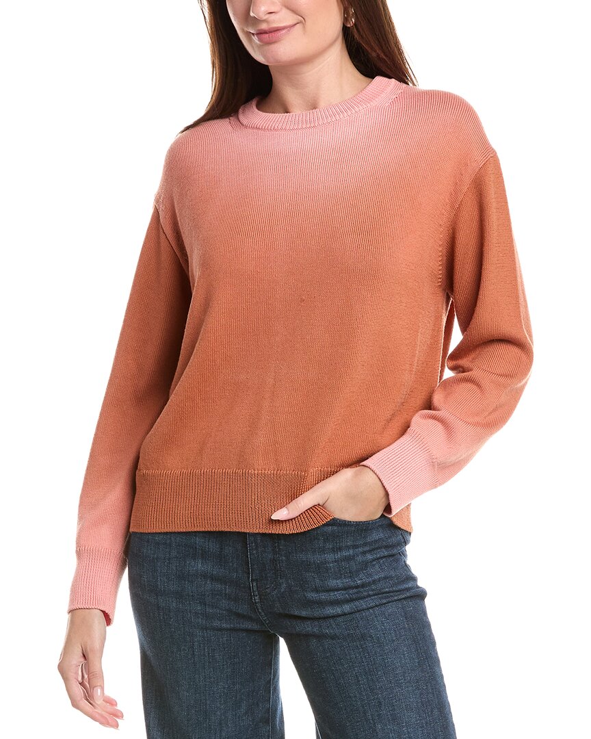 Lafayette 148 New York Lafayette 148 New York Ombre Crewneck Silk-Blend Sweater