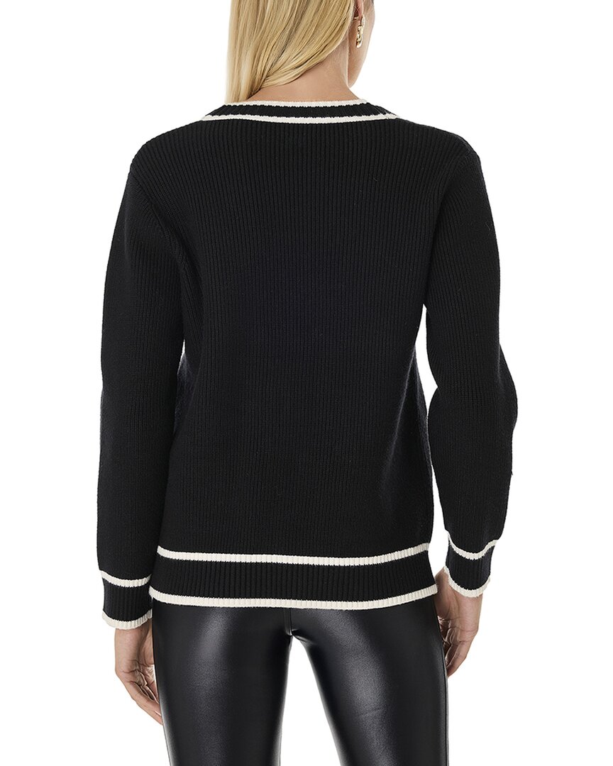 The Noli Shop Devin Rose Contrast Cardigan