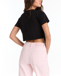 The Noli Shop Diana Satin Bow Shirt