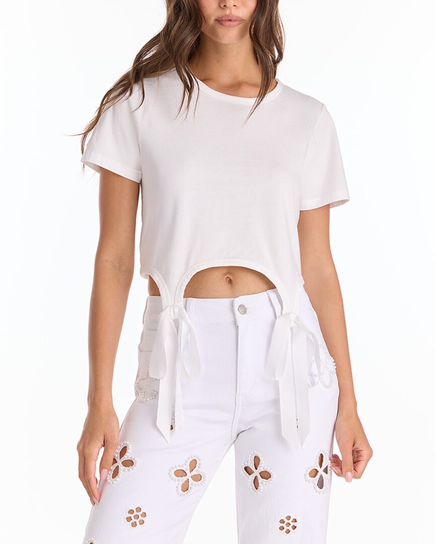 The Noli Shop Diana Satin Bow Shirt