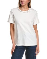 Ichi Runela Embellished Neck T-Shirt