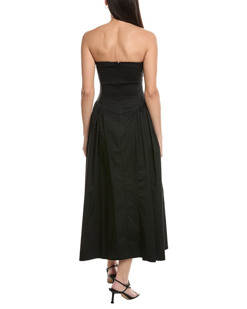 WeWoreWhat Strapless Corset Ruched Dress in Black