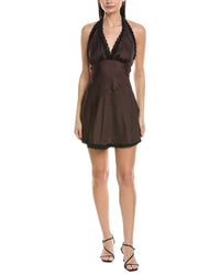 Weworewhat Halter Lace Mini Dress