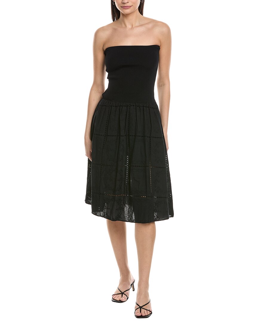 Weworewhat Ribbed Broderie Mini Dress