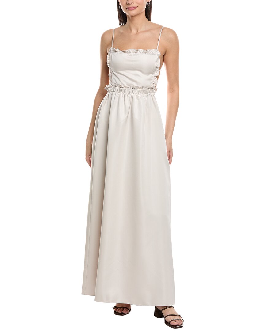 Weworewhat Ruffle Bib Maxi Dress