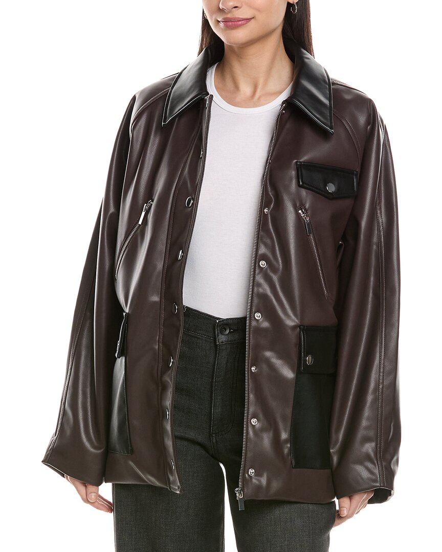 Weworewhat Cocoon Leather Jacket