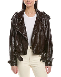 Weworewhat Cropped Moto Jacket
