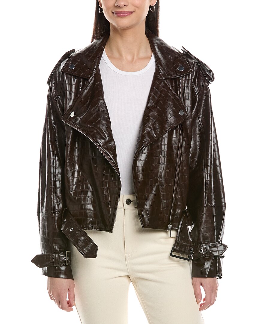 Weworewhat Cropped Moto Jacket