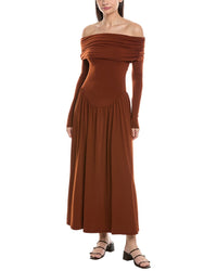 Weworewhat Off Shoulder Ruched Midi Dress