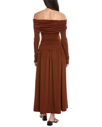 Weworewhat Off Shoulder Ruched Midi Dress