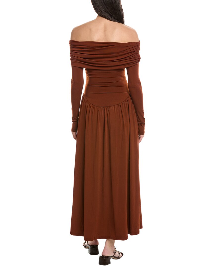 Weworewhat Off Shoulder Ruched Midi Dress