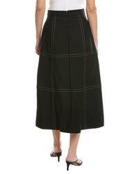 Weworewhat A-Line Contrast Stitch Skirt