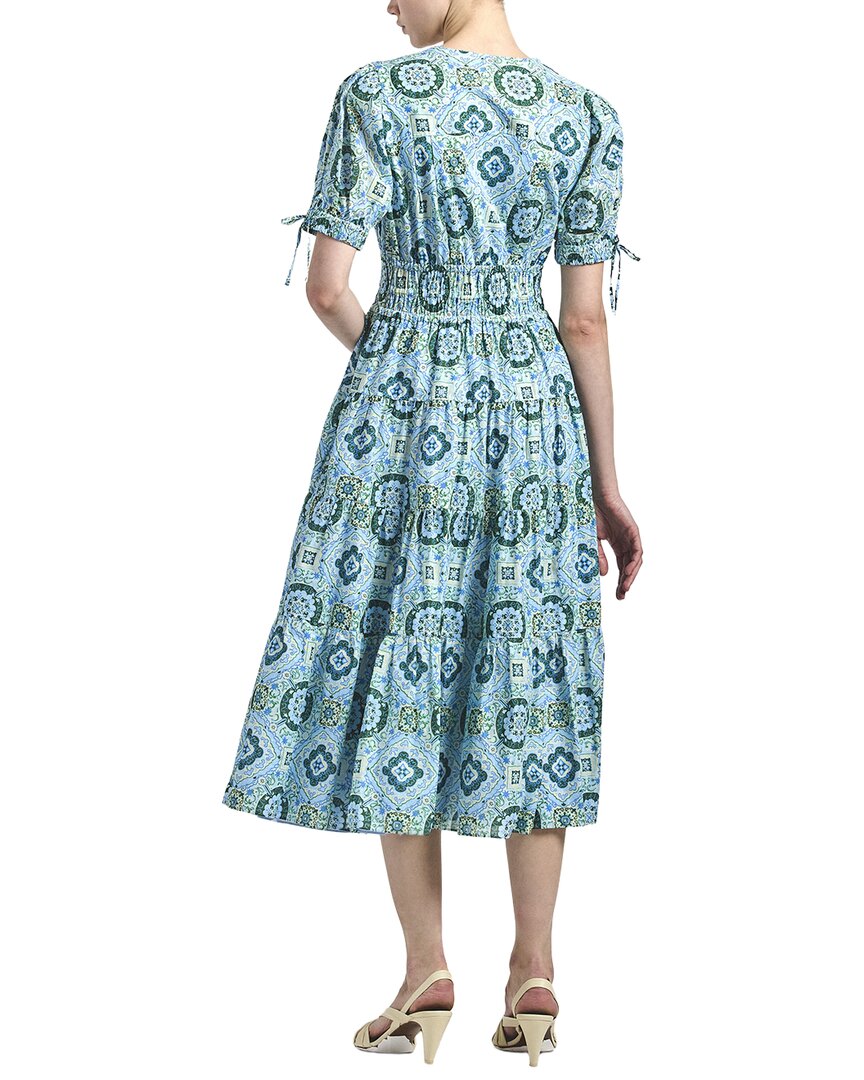 Derek Lam 10 Crosby Thalia Puff Sleeve V-Neck Dress