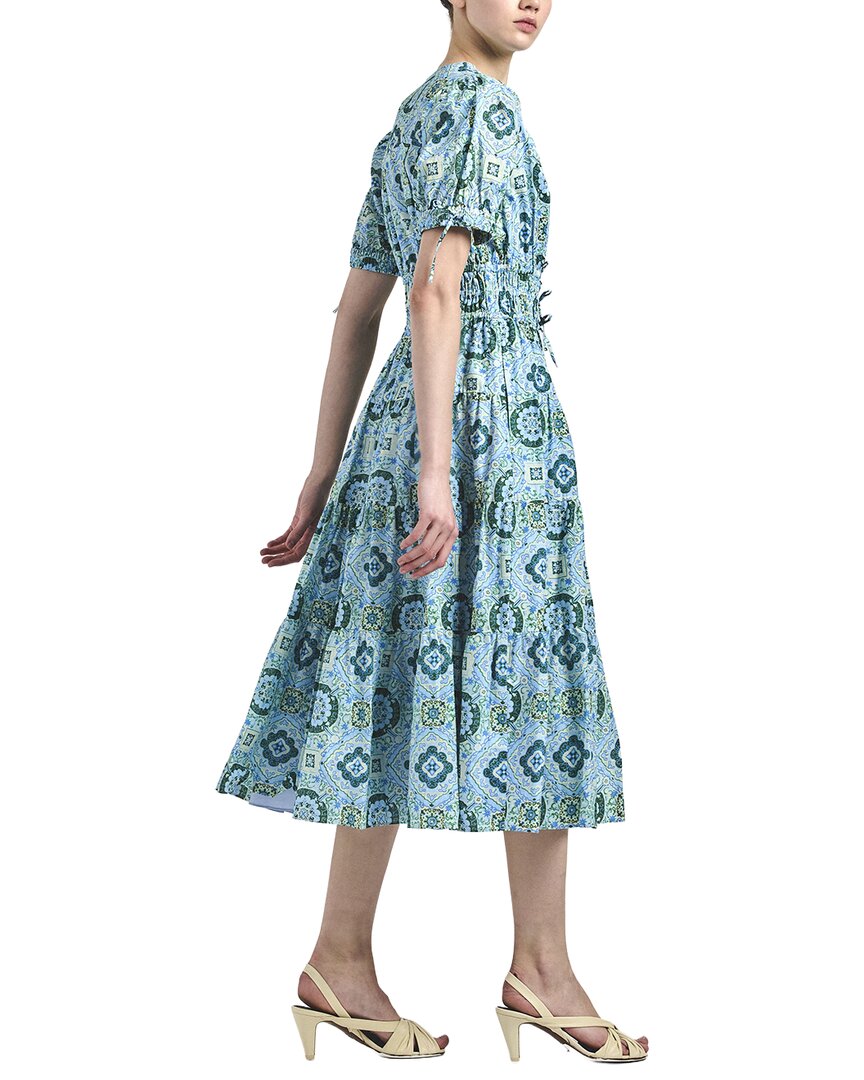 Derek Lam 10 Crosby Thalia Puff Sleeve V-Neck Dress