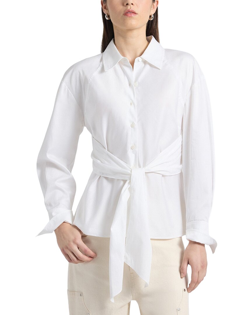 Derek Lam 10 Crosby Carmine Wrap Top