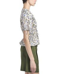 Derek Lam 10 Crosby Rhea Puff Sleeve V-Neck Top