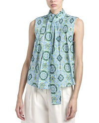 Derek Lam 10 Crosby Allie Sleeveless Bow Blouse