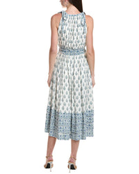 Area Stars Blue Border Print Dress