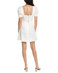 Seraphina Tie Back Linen-Blend Mini Dress