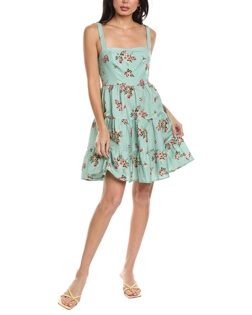Seraphina Sleeveless Linen-Blend Mini Dress
