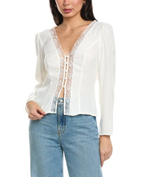 Seraphina V-Neck Button Front Blouse
