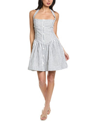 Seraphina Seraphina Sleeveless Halter Neck Linen Mini Dress