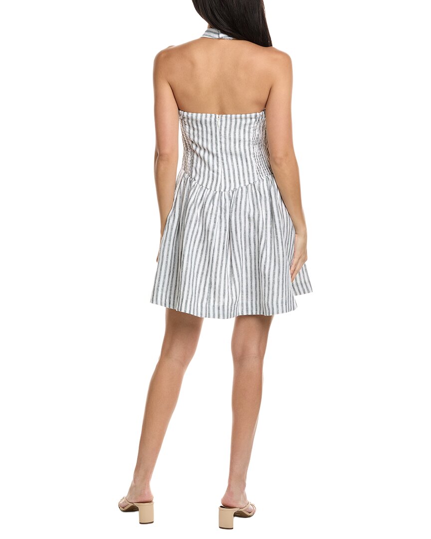 Seraphina Seraphina Sleeveless Halter Neck Linen Mini Dress