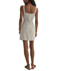 Bella Dahl Square Neck Button Front Linen Mini Dress