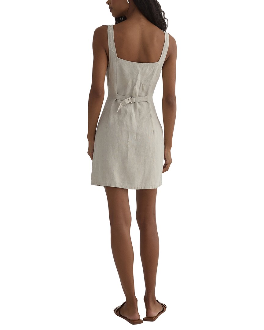 Bella Dahl Square Neck Button Front Linen Mini Dress