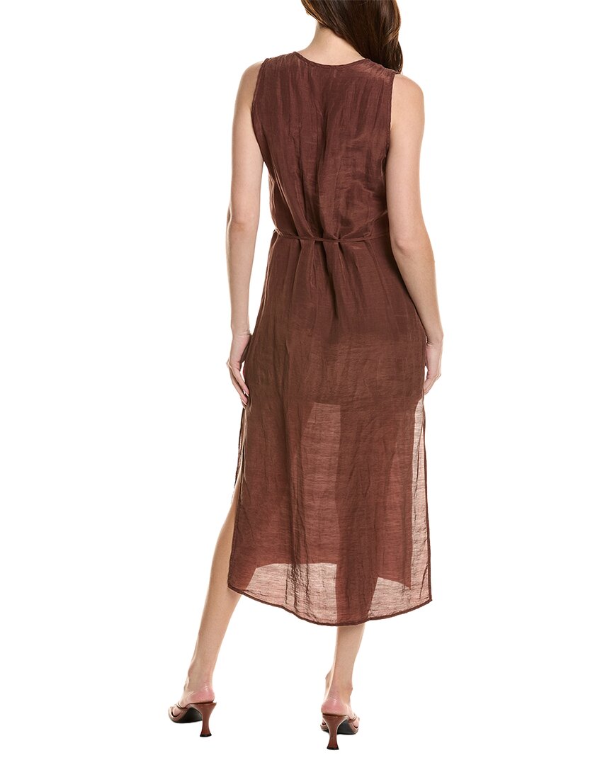 Bella Dahl Sleeveless Belted Linen-Blend Maxi Dress