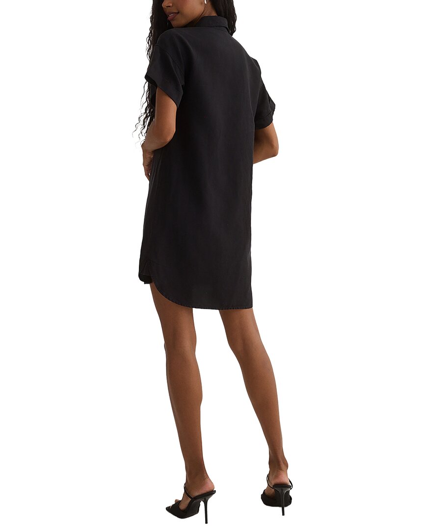 Bella Dahl Roll Sleeve Pocket Linen-Blend Shirtdress