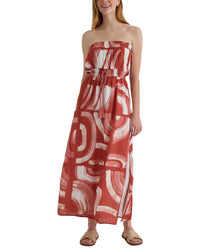 Bella Dahl Strapless Elastic Waist Midi Dress