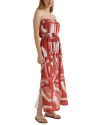 Bella Dahl Strapless Elastic Waist Midi Dress