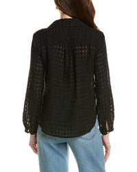 Bella Dahl Clean Front Button Down Linen-Blend Shirt