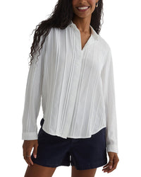 Bella Dahl Pintuck Hidden Placket Shirt