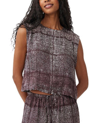 Bella Dahl Boxy Button Back Silk-Blend Top