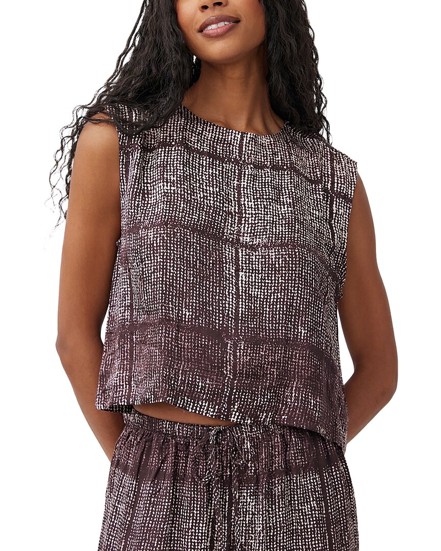 Bella Dahl Boxy Button Back Silk-Blend Top