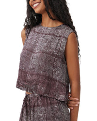 Bella Dahl Boxy Button Back Silk-Blend Top